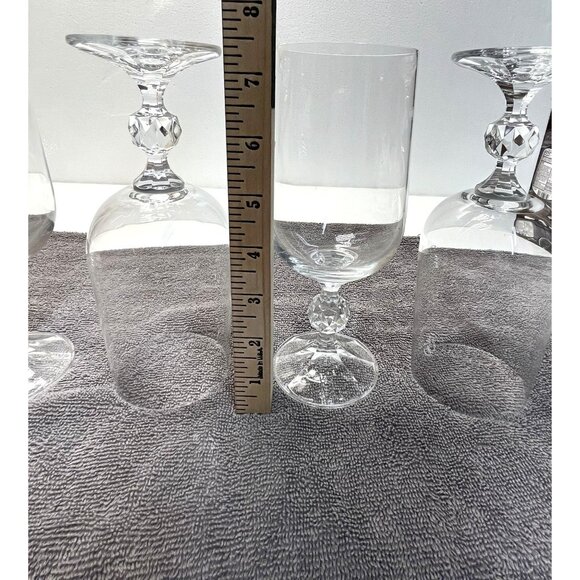 Claudia Lead Crystal Import Associates 7.5 Beer/Iced Tea Glasses Lot of 4 - Picture 7 of 9